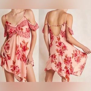 NWT - Free People - Peach-  Monday Morning Trapeze Slip Dress Size Medium